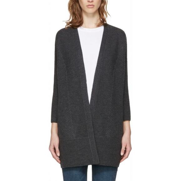 Rag & Bone Merino Wool Open Dee Cardigan in Gray - Picture 2 of 9